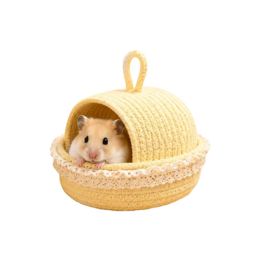 Scratch Resistant Weave Hamster Nest Wear Resistant Hamster Cage Guinea Pig Tunnel Rest Shelter