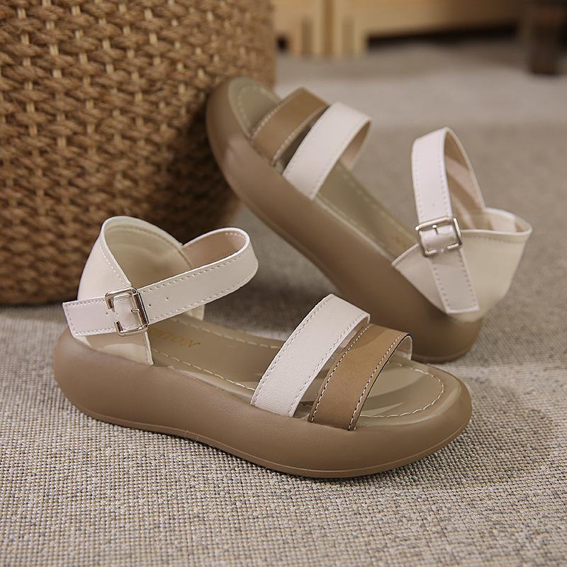 

New muffin platform sandals women s 2025 summer new fashion women s shoes with French soft-soled women s shoes 40