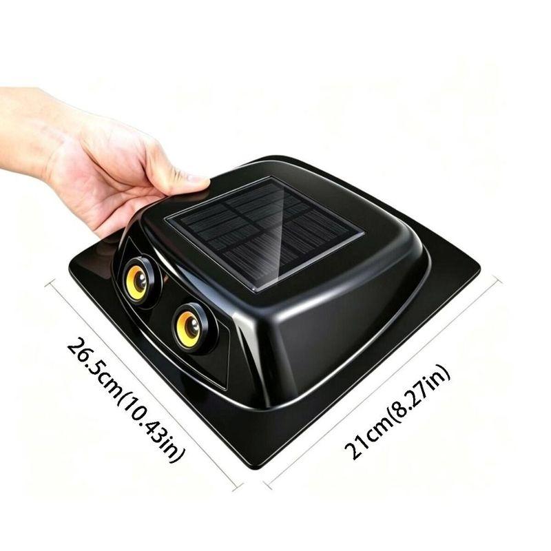 Adjustable Content Solar Powered Roof Sentinel Lights Waterproof Design No Wiring Required Devil's Eye Car Decorative Lights