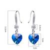 Ladies Elegant Colorful Love Heart Eardrop Earrings