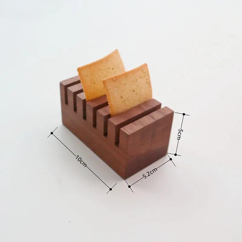 Creative Wooden Tableware Restaurant Rectangular Molecular Cuisine Appetizer Tableware Food Display Tableware Dinner Plate