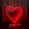 3D Valentine Heart LED Tunnel Light: Luminous Mirror Decoration for Party Atmosphere