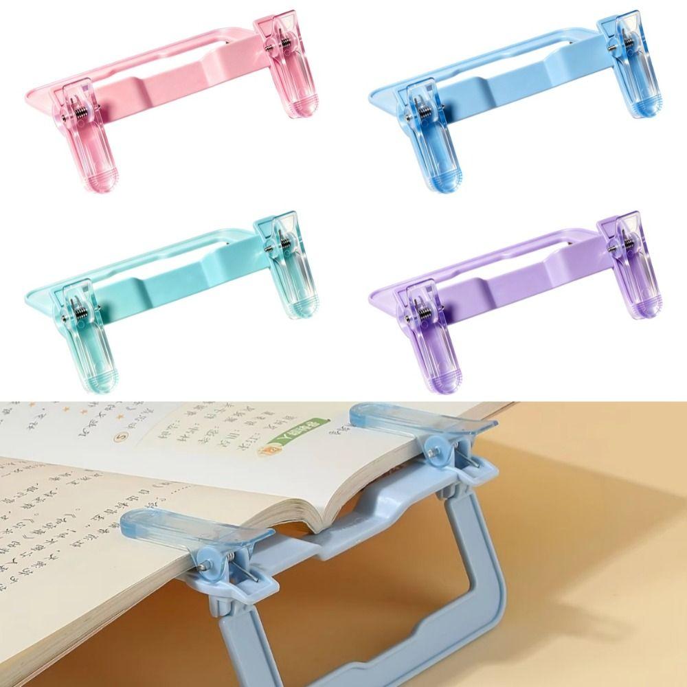 Transparent Dual-Head Clip Non-slip Adjustable Fixed Clip Book Page Holder Back-To-School