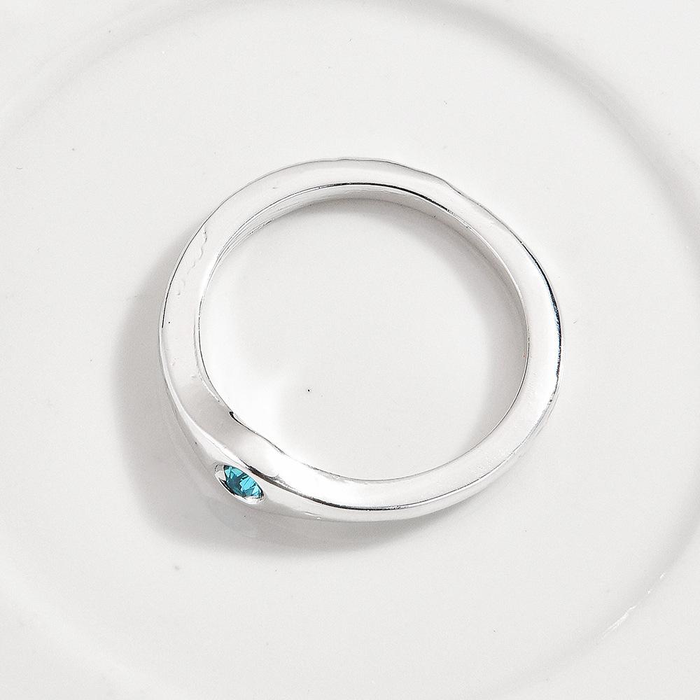 Spanish Simple Love Design Ring Feminine Geometric Opening Stainless Steel Ring Jewelry
