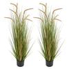 VEVOR Artificial Grass Plant, 2 Pack 1194mm Horsetail Reed Grass In Pot