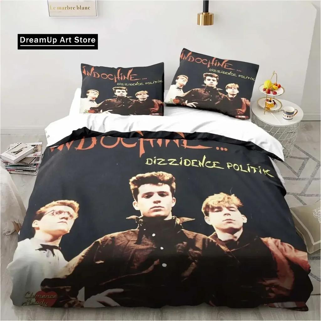 3D Print Fashion Indochine Rock Bedding Set Boys Girls Twin Queen Full Size Duvet Cover Pillowcase Bed Adult Bedroom