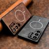 Leather Magnetic Phone Case for Samsung Galaxy S26 Ultra S25 S24 Plus S23 S22 S21 FE  for Magsafe Lens Protection Cover