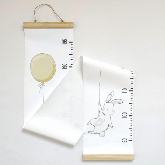 Baby Height Ruler Cartoon Pattern No Odor Cloth Removable Baby Growth Ruler for Children