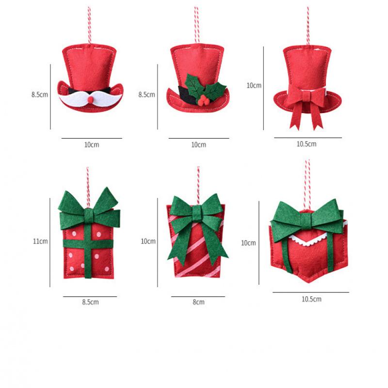 Christmas Decorations Mini Christmas Gift Bag Christmas Hat Small Ornaments Christmas Tree Hanging Decorations