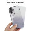 For iPhone 16 Magnetic Case Glitter TPU Phone Back Cover with Lens Film