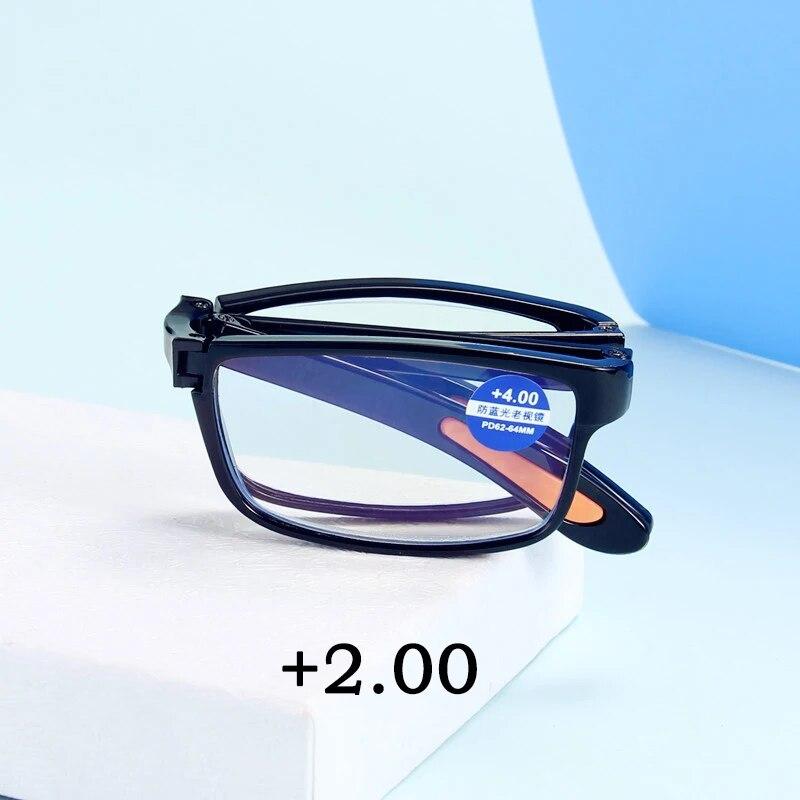 Hot Fashion Design anti blue light Reading Glasses Men Women Folding Small Glasses Frame Black Glasses Presbyopic glasses