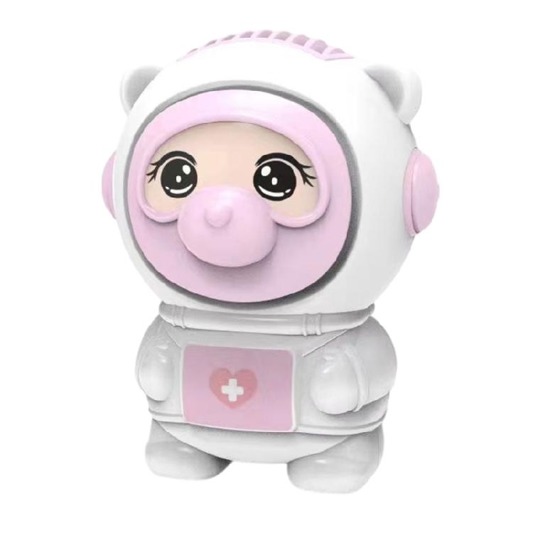 Miniature Desk Fan Cute Bear Handheld Fan 2Speed, Suitable for Cooling Fan