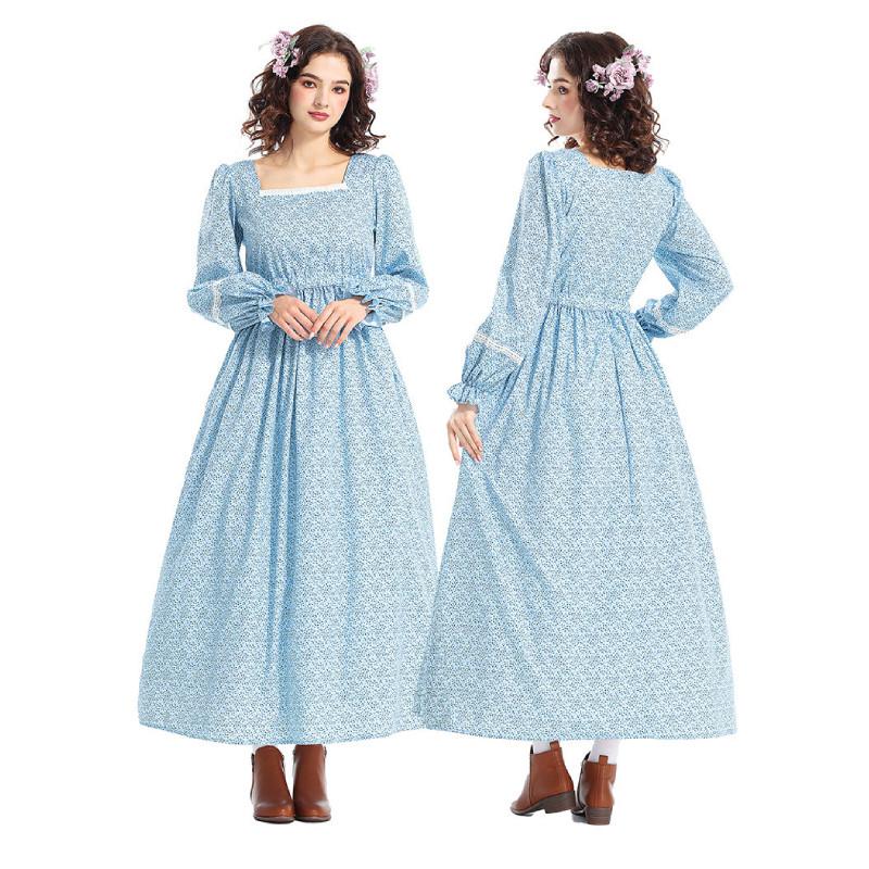 Halloween Floral Pattern Costume For Women With Polyester Mix Material For Parties