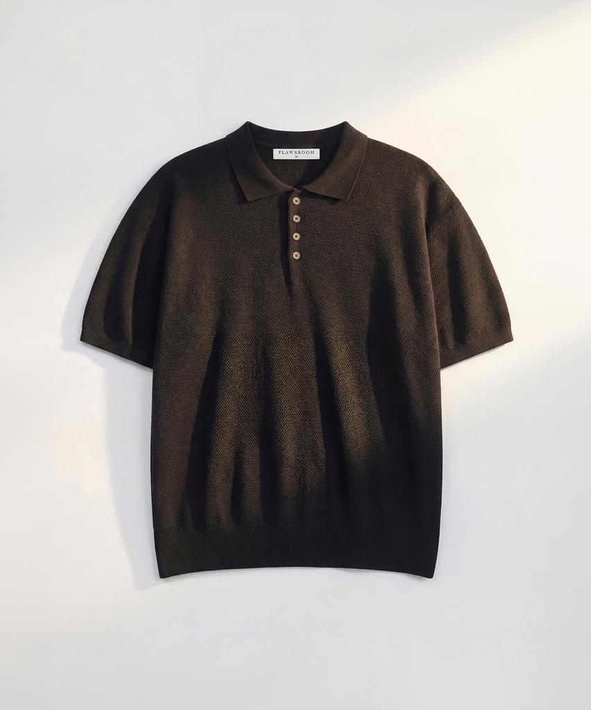 Peullojeulum Pure Cotton Collar Knit Black