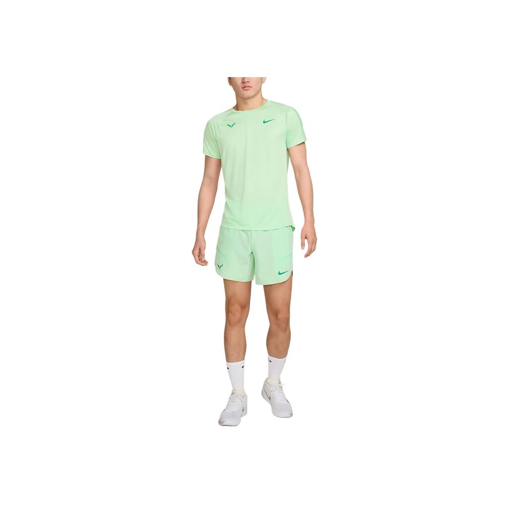 Nike Rafa Challenger Dri-FIT Solid Color Tennis Training Versatile Crew Neck Short Sleeve T-Shirt Men Tops Fog-Green Stadium-Green DV2887-376
