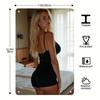 Metal Wall Art 8x12 Ft Backless Dress Elegant Black Home Cafe Bar Decor