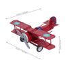 Biplane Shape Educational Toy Retro Metal Simulation Aircraft Model For Children's Toy 1Set
