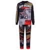 Kinder Jungen Bedruckter Motocross Anzug Off-Road Motorrad Rennanzug Rundhals Langarm Oberteil mit Elastischem Bund Taschen Hose