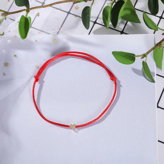 Fashion Women Heart Charm Rope Lucky Bracelet Bangle Adjustable Jewelry Gift