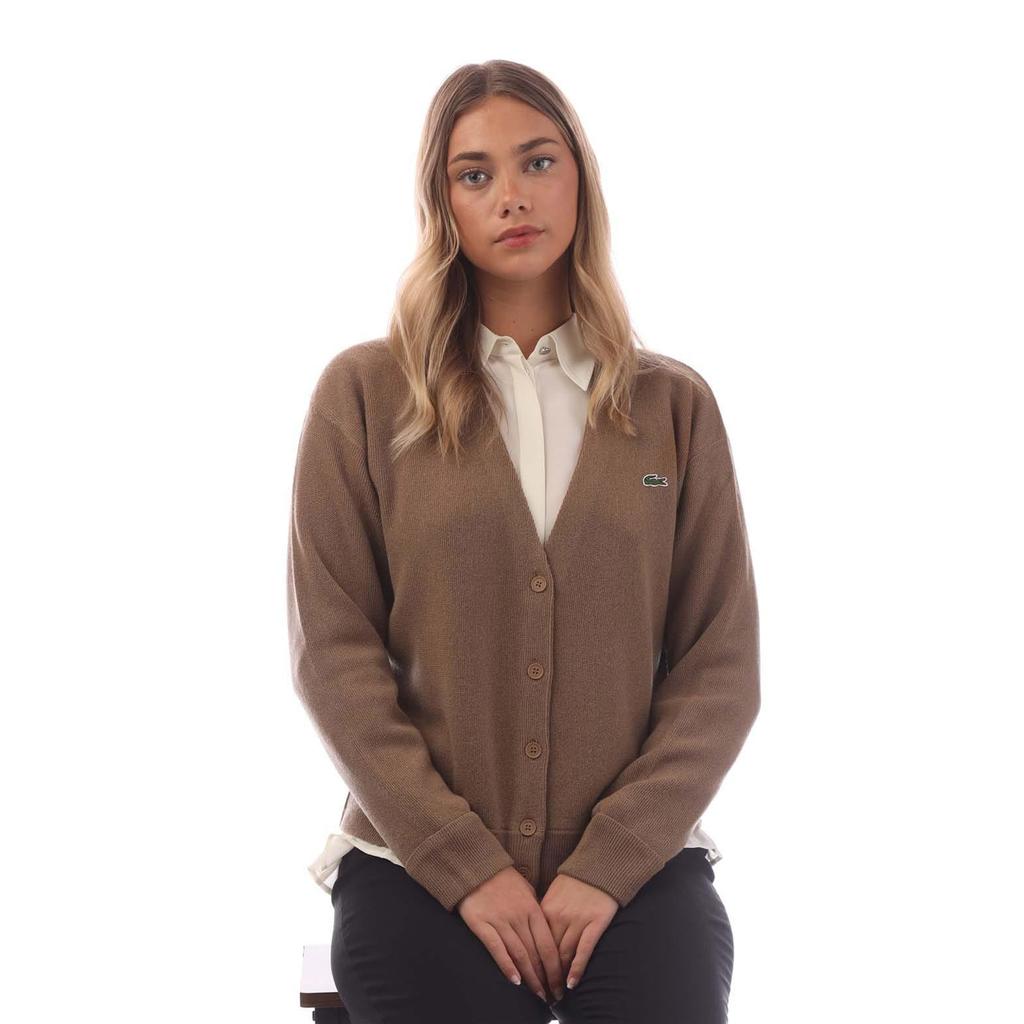 Lacoste Damski/Damski Kardigan z Dekoltem w Serek o Luźnym Kroju
