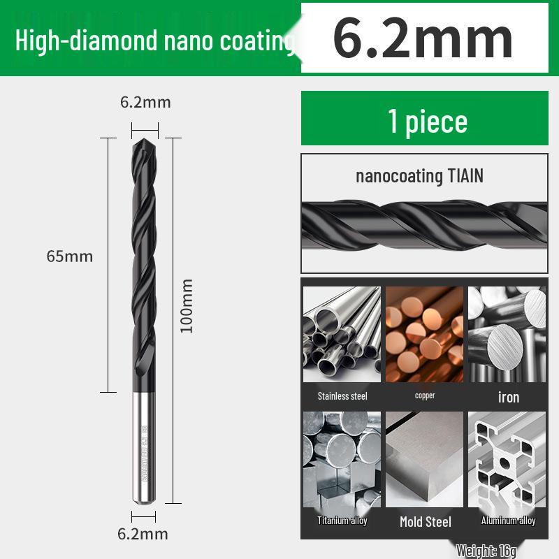 Nano Twist M35 Cobalt Straight Shank Drill Bit: Industrial-Grade with Large Capacity Spiral Flute for Fast Chip Removal