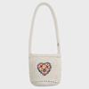 No.207 / Heart Embroidery Crochet Bucket Bag