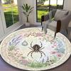 1pc Mystical Spider Mushroom Wild Blooms Printed Chair Rug for Home Office Use, Living Room Kitchen Game Room Round Carpet