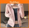 Womens Fleece Hoodie Jacket With Drawstring For Casual Autumn Winter Wear