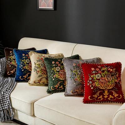 European Chenille Jacquard Sofa Cushion Cover for Home or Office