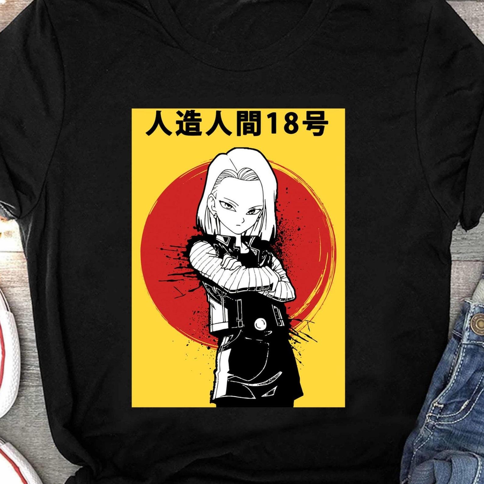 Android DBZ Anime Shirt, Dragon Ball Android Girl Shirt, Lazuli Dragon Team Manga Shirt, Japanese Goku Tee 4XL
