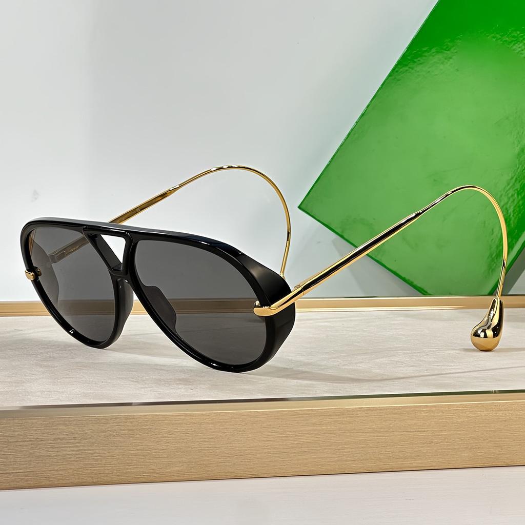 Luxury Brand Designer Oversized Pilot Sunglasses Women For Men  Popular Vintage Sun Glasses Punk Double Bridge Eyeglasses