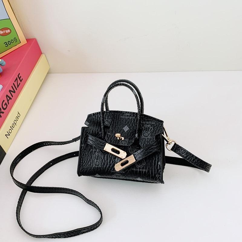 Korean Style Cartoon Bear Kids' Shoulder Bag - Cute Print Handbag & Coin Purse