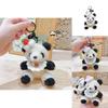 Plush Panda Keychain With Scarf And Flower Decoration For Kids And Collectors