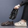 Fashion Summer New Flats Fashion Mesh Casual Sandals Men Breathable Outdoor Beach Shoes Male Luxury Sandals Mens Slip on Walking Shoes