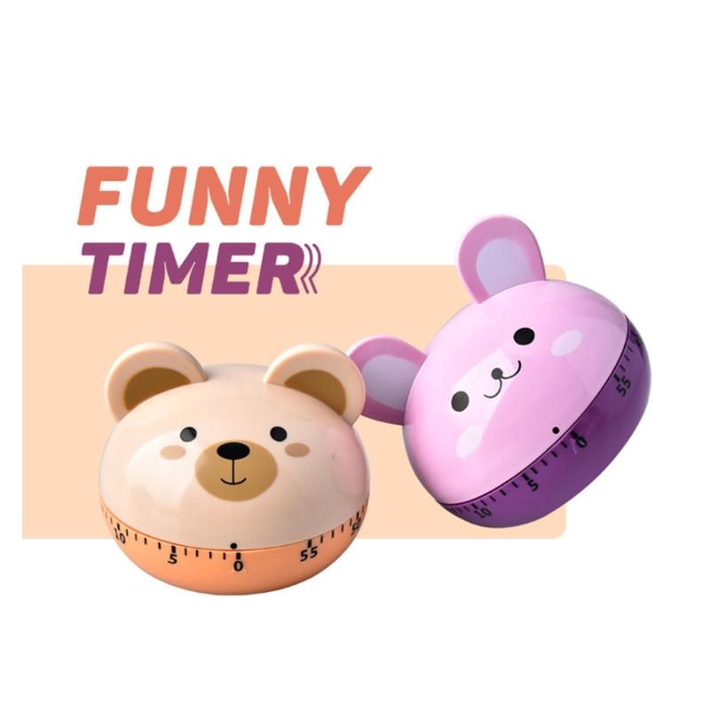 Tierform-Erinnerer Lautklingender Mechanischer Timer Neujahrsgeschenk Kind Küche Niedlicher Party-Timer zum Kochen Lesen Sport