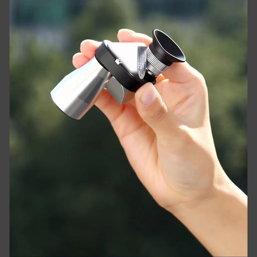Mini telescopio Monocular de bolsillo con visión nocturna HD de 8x20, telescopio portátil para exteriores, para caza, acampada, montañismo, senderismo y observación de aves