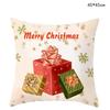 Federa per Cuscino di Natale Cartone Animato Babbo Natale Pan di Zenzero Auto Copricuscino Ghirlanda di Natale Casa