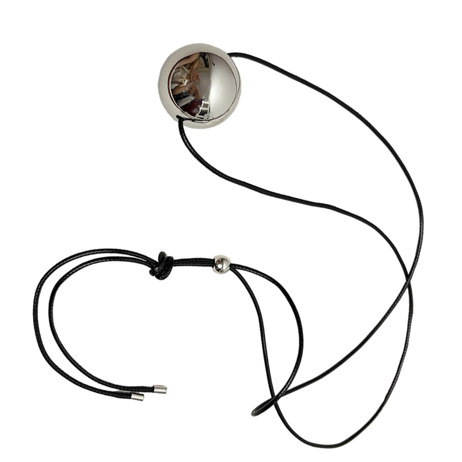 

Простое геометрическое круглое ожерелье с подвеской, модная цепочка для свитера, модный ювелирный аксессуар, подарок для женщин и девочек серебряный