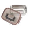 304 Stainless Steel Food Storage Container Metal Sealed Lunch Box with Handle for Home Refrigerator