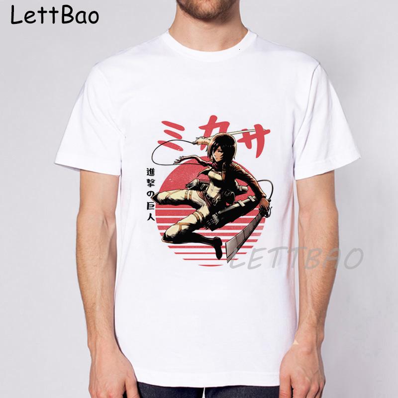 Fashion Japanese Anime Attack On Titan T Shirt Men Funny Cartoon Cool T Shirt Summer Casual