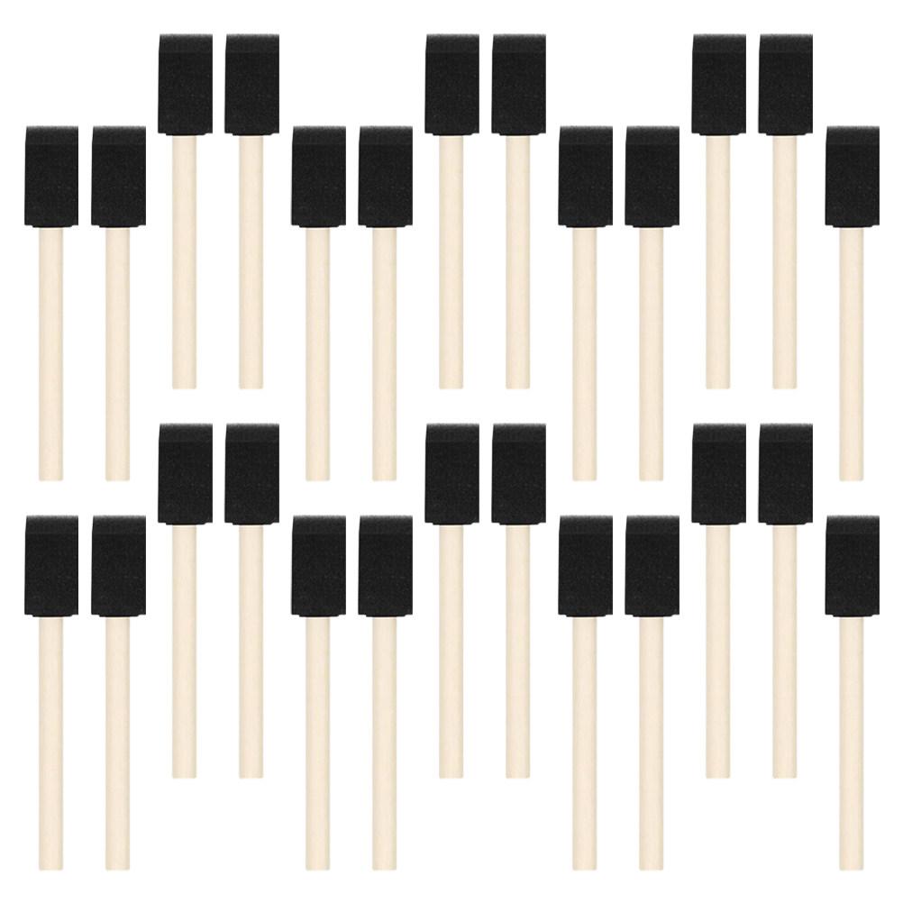 40Pcs Foam Paint Brush Wooden Handle Sponge Painting Tools for DIY Crafts Painting Supplies for Painters Foams Paint