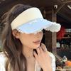 Sweet Lady's Sun Hat Lace Brim Sun Protection Hat Cute Empty Top Cap  Travel