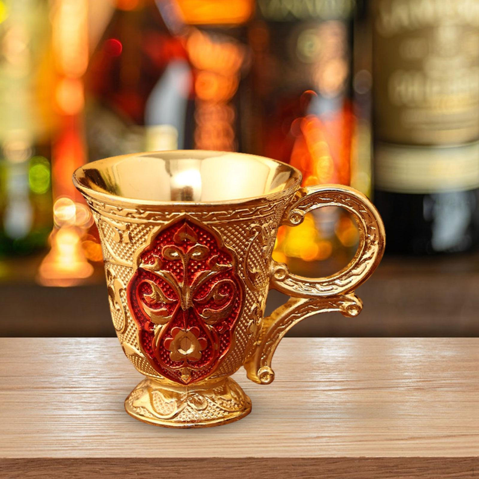 Элегантный набор металлических бокалов для вина для домашних вечеринок Aureate Red