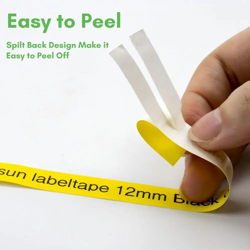 5Packs 18444 18445 Vinyl Label Tape Compatible Rhino Vinyl Industrial Tape Ribbon For DYMO Rhino 4200 5200 6000 Label Printer