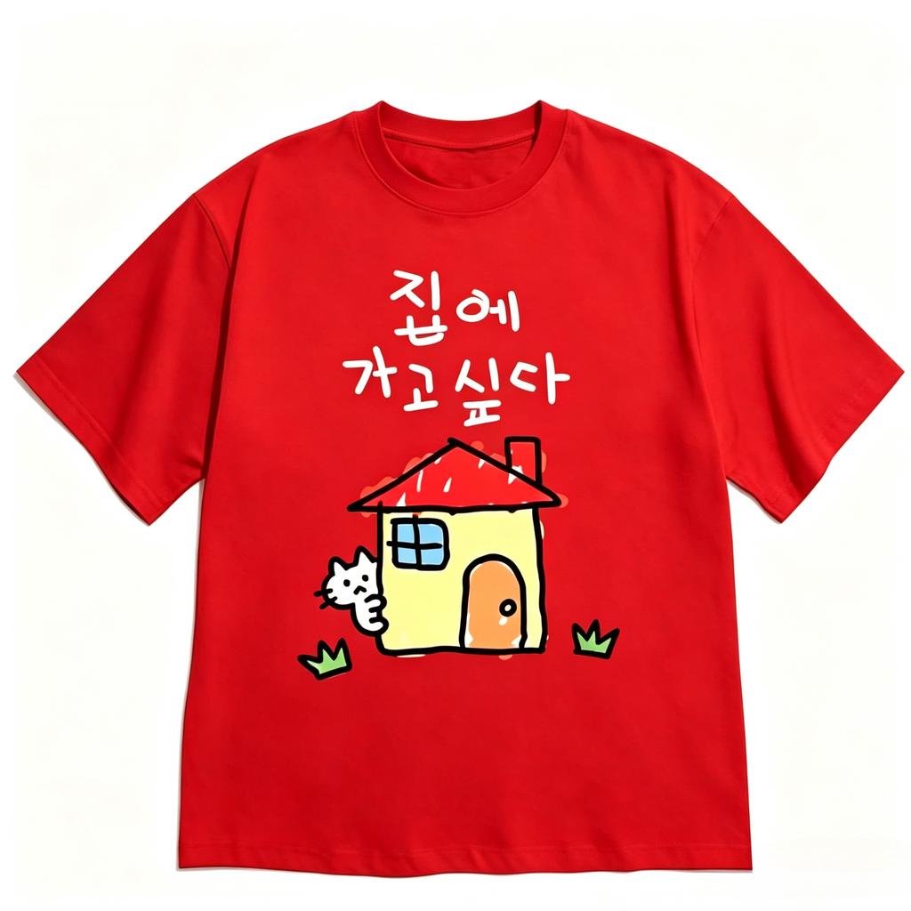 Korean Style Tshirt Shortsleeved Funny I Want To Go Home Quote Tee Cute Minimalist Casual Streetwear Top For Unisex And Unisex