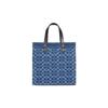 Coach Handbag Field 30 Large Capacity Water Corrugated Removable Shoulder Strap Fabric Tote Bag Shopping Bag Crossbody Shoulder Large Women's Navy