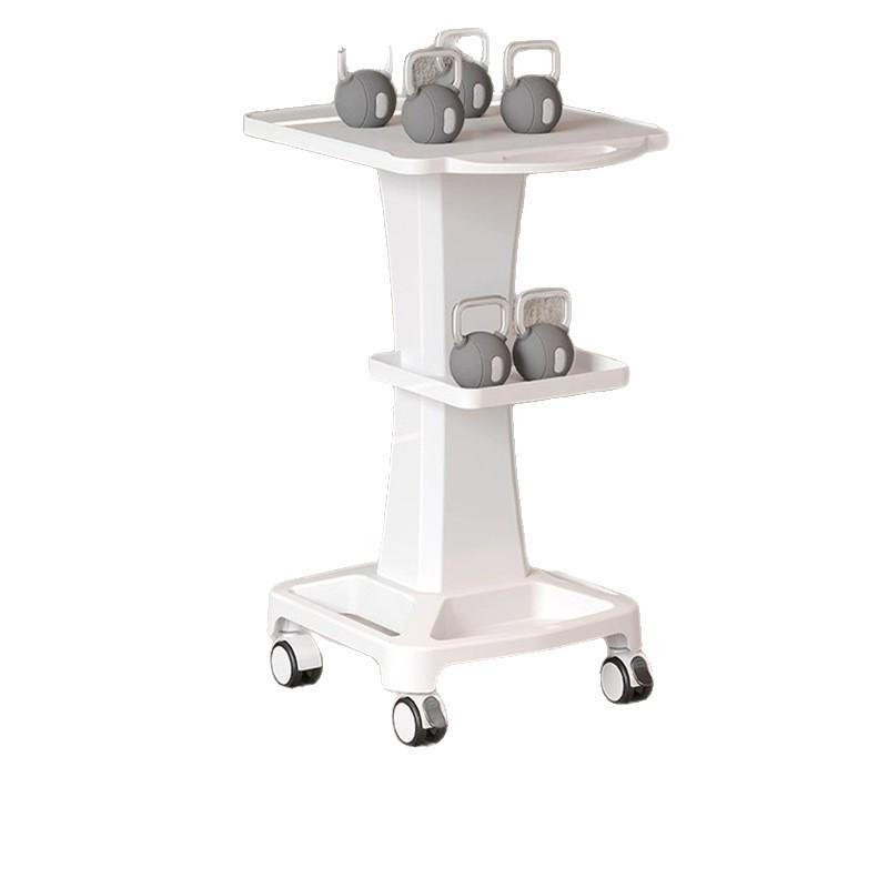 Double-Layer Beauty Trolley: Salon Storage Rack for Nail Art, Dental, and Physiotherapy Tools