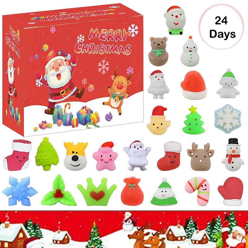 Soft Squishies For Kids 24days Xmas Fidget Toy For Toddlers