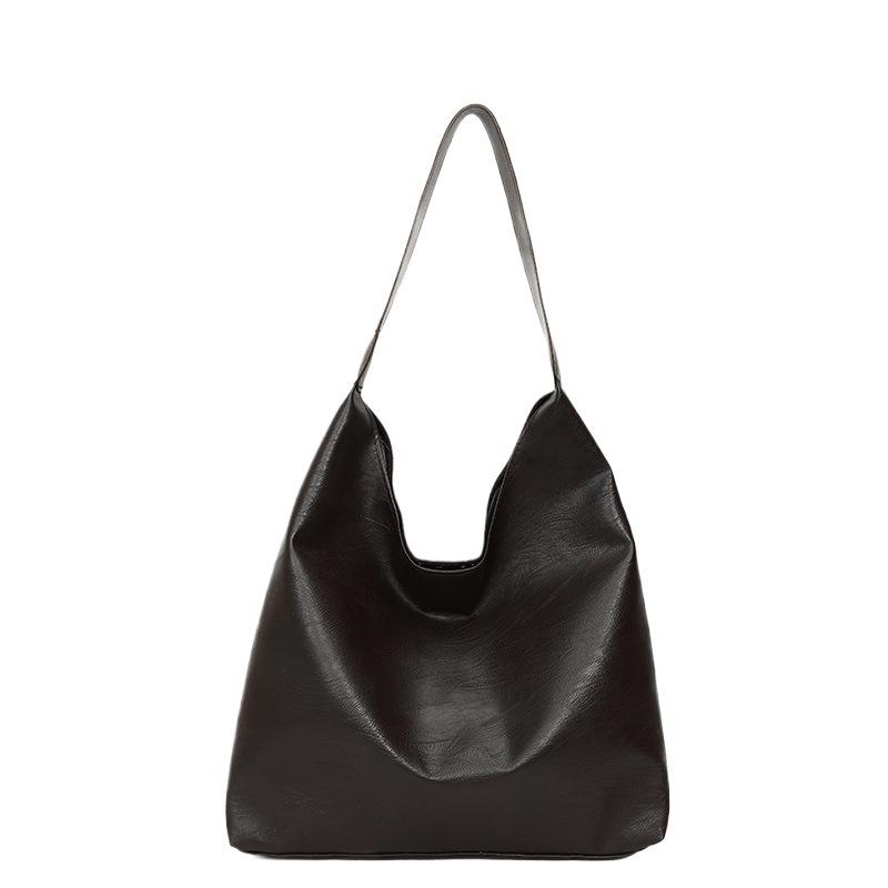 Spring and Summer Retro Large-capacity Bag Women's 2025 New Popular Fashion Versatile Shoulder Bag Temperament Tote Bucket Bag