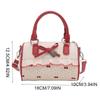 Waterproof Crossbody Bowling Bag Bow Small Square Bag All-Match Boston Handbag  School